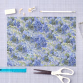 Papier Mousseline Papier papier papier Motif Blue Hydrangeas (Artisanat)
