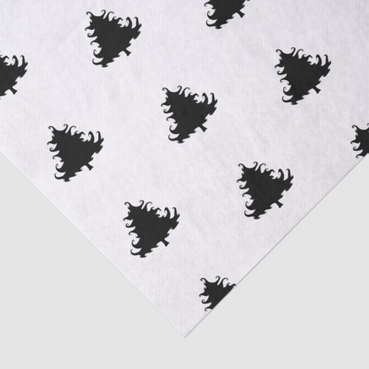 Papier Mousseline Papier papier papier Motif de Noël noir (Détail)
