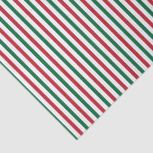 Papier Mousseline Papier papier papier Motif rayé rouge et vert (Détail)