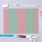 Papier Mousseline Papier papier papier Motif rayé rouge et vert (Artisanat)