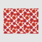 Papier Mousseline Papier papier papier Motif Red Poppies (Recto)