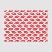Papier Mousseline Papier papier papier Motif rouge baiser (Recto)