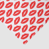 Papier Mousseline Papier papier papier Motif rouge baiser (Détail)