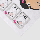 Papier Mousseline Papier papier papier mouton Coeurs roses (Détail)