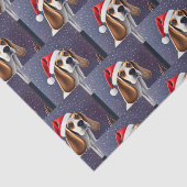 Papier Mousseline Papier papier papier Père Noël de Noël beagle (Détail)