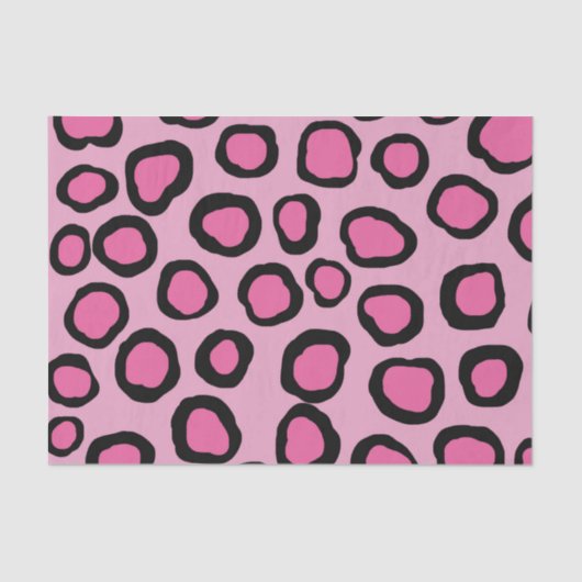 Papier Mousseline Papier papier papier Poster de animal rose noir (Recto)