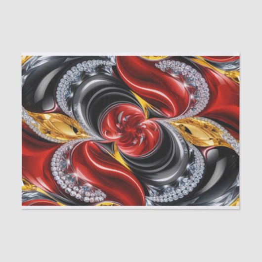 Papier Mousseline Papier papier Tissu avec design couleur allemande (Recto)