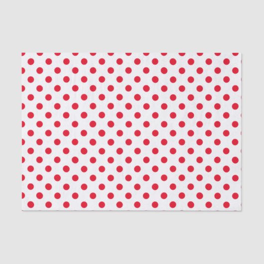 Papier Mousseline Papier papier tissu couleur rouge Polka (Recto)