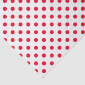 Papier Mousseline Papier papier tissu couleur rouge Polka (Détail)