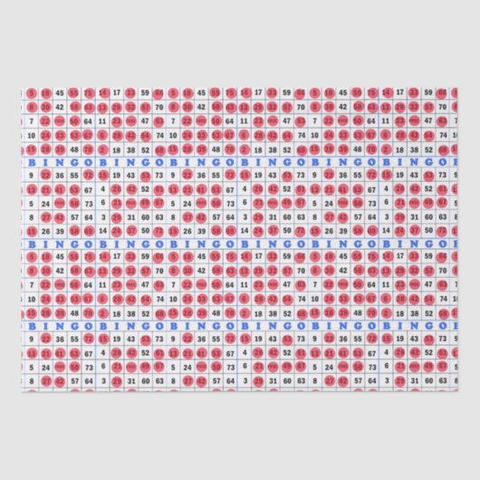 Papier Mousseline Papier papier tissu de la carte Gamme Bingo (Recto)