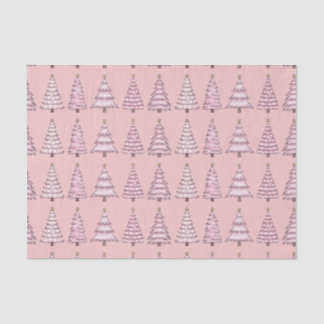 Papier Mousseline Papier papier Tissu de l'arbre de Noël rose