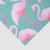 Papier Mousseline Papier papier Tissu Flamant rose d'aquarelle rose (Détail)