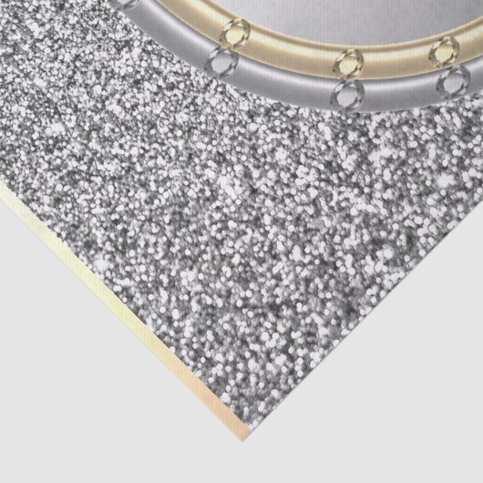 Papier Mousseline Papier papier Tissu Silver Gold (Détail)