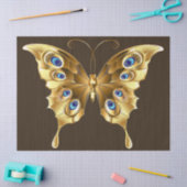 Papier Mousseline papier papillon en or (Artisanat)