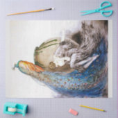 Papier Mousseline Papier Peacock et Decoupage Muse Art déco (Artisanat)