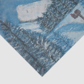 Papier Mousseline Papier peint bleu hiver-TISSU EN ÉPAISSAGE (Détail)