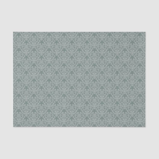 Papier Mousseline Papier peint floral vert (Recto)