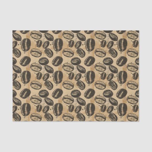 Papier Mousseline Papier peint Motif café vintage (Recto)