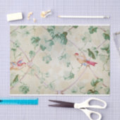 Papier Mousseline Papier peint vintage Oiseau et Ivy (Artisanat)