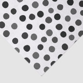 Papier Mousseline Papier pois noir et blanc (Détail)