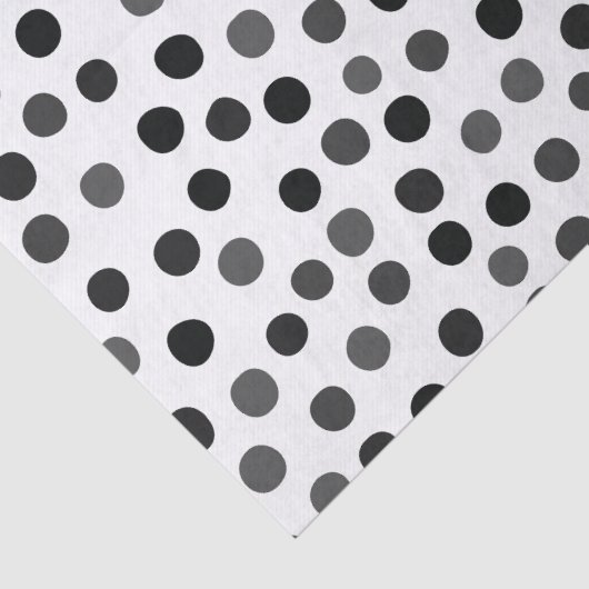 Papier Mousseline Papier pois noir et blanc (Détail)