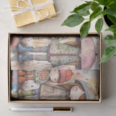 Papier Mousseline Papier Poupée Filles aquarelle Collage Découpage (Cadeau)