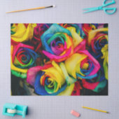 Papier Mousseline papier rose arc-en-ciel (Artisanat)