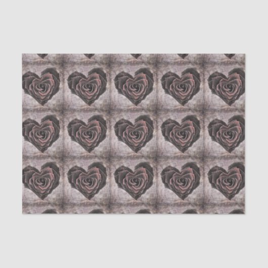 Papier Mousseline papier rose de coeur goth (Recto)