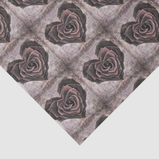 Papier Mousseline papier rose de coeur goth (Détail)