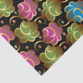 Papier Mousseline Papier rose floral élégant (Détail)