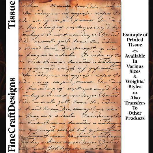 Papier Mousseline Papier Sepia Agé Élégant Écriture DC8c Découpage