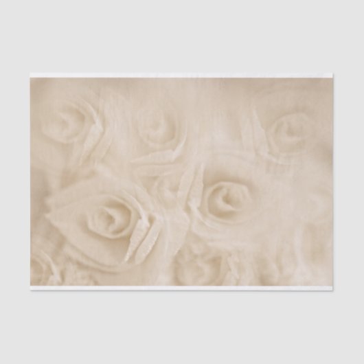 Papier Mousseline Papier Sepia Roses (Recto)