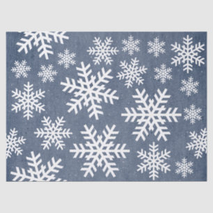 Papier Mousseline Papier Snowflake Blue Holiday Motif de Noël