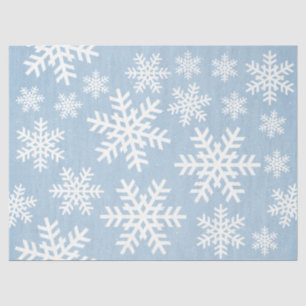 Papier Mousseline Papier Snowflake Blue Holiday Motif sans couture