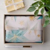 Papier Mousseline Papier Snowflakes Étoiles Bleu rose Or Noël (Cadeau)