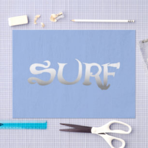 Papier Mousseline papier surf bleu