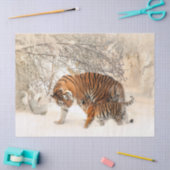 Papier Mousseline papier tigre maman et tissu bébé (Artisanat)