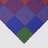 Papier Mousseline Papier Tissu À damiers Rainbow (Détail)