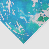 Papier Mousseline papier tissu abstrait bleu vert (Détail)