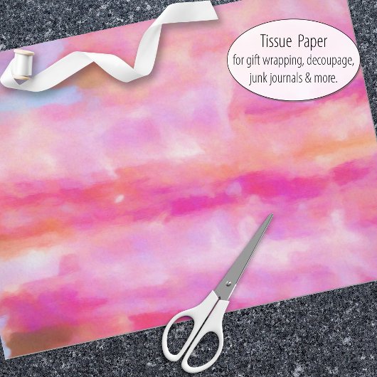 Papier Mousseline Papier Tissu Abstrait Carrés Pretty Rose