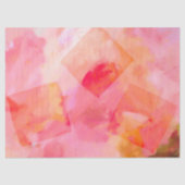 Papier Mousseline Papier Tissu Abstrait Carrés Pretty Rose (Recto)