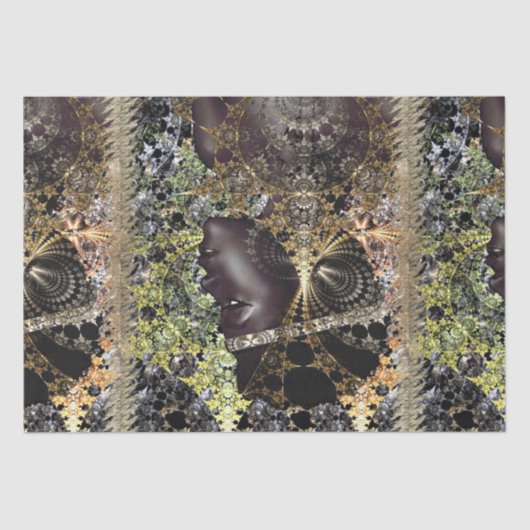 Papier Mousseline Papier Tissu Afrocentrique (Recto)