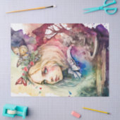 Papier Mousseline Papier Tissu Alice Découpage Aquarelle (Artisanat)