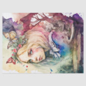 Papier Mousseline Papier Tissu Alice Découpage Aquarelle (Recto)