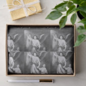 Papier Mousseline Papier Tissu Angel Et Enfant Du Gardien (Cadeau)