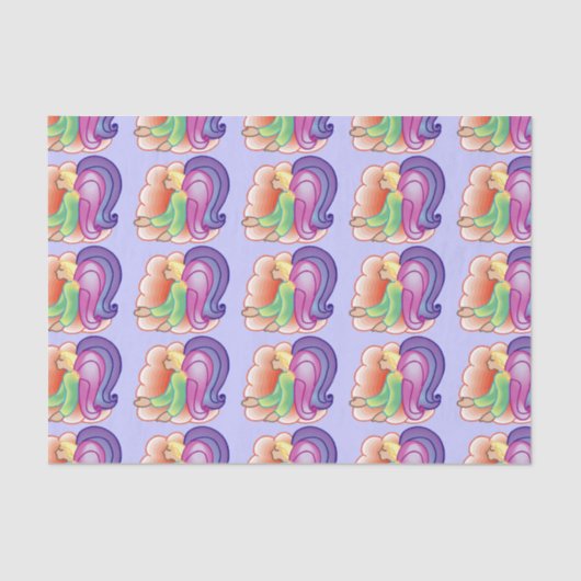 Papier Mousseline Papier Tissu Angel Love (Recto)