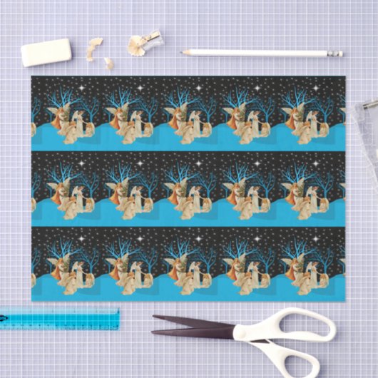 Papier Mousseline Papier Tissu Anges Neiges (Artisanat)