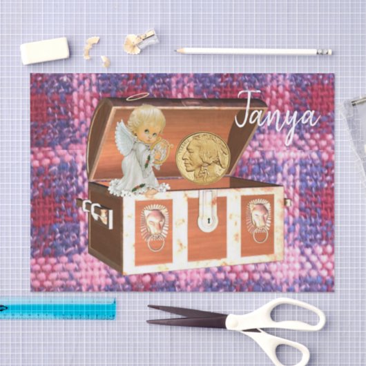 Papier Mousseline Papier Tissu Angle Plaid (Artisanat)