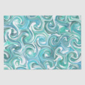 Papier Mousseline Papier Tissu Aqua Swirl (Recto)