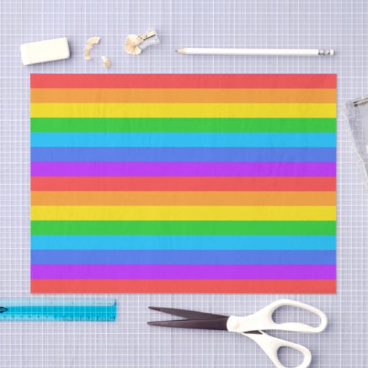 Papier Mousseline Papier Tissu Arc-En-Ciel (Artisanat)